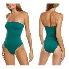 NWT Onia Adrienne Strapless One Piece in Storm L