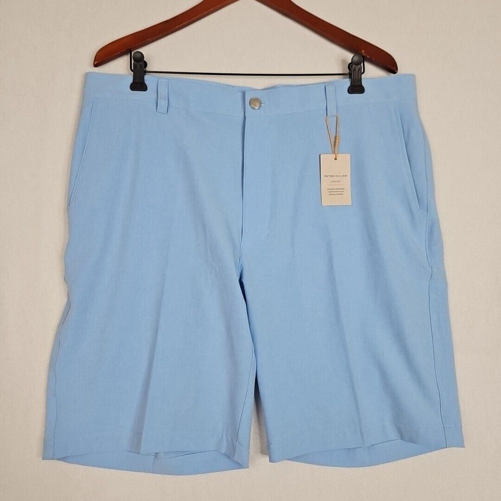 Peter Millar Crown Sport Shorts Shackleford Hybrid Cottage Blue Men's Size 38