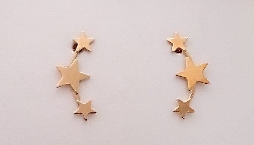 10K Gold Star Earrings