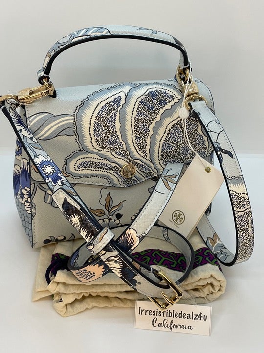 Tory Burch Robinson Floral Small Top Handle Satchel NWT