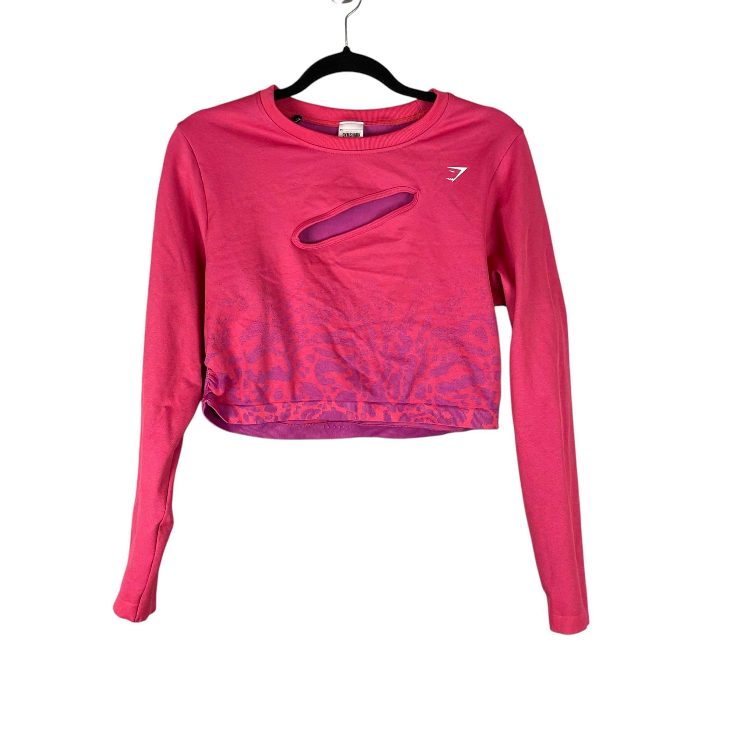 Gymshark Pink Long Sleeve Crop Top XXL | New Without Tags | Seamless Stretch