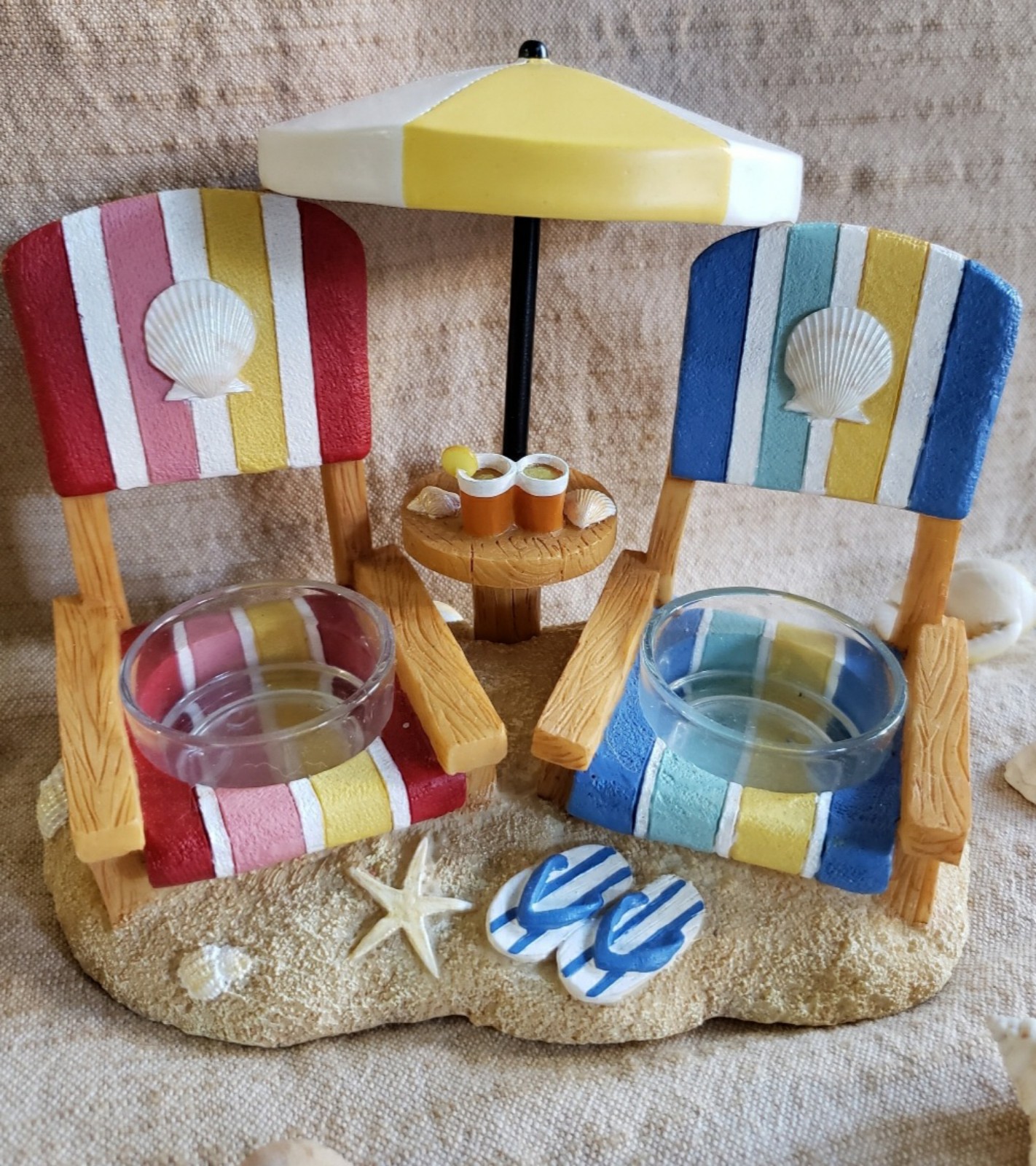 Beach Chairs Double Tealight holder