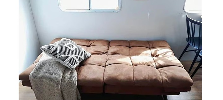 NEW Memory Foam Futon Sofa Bed Couch Sleeper Convertible Split back Camel