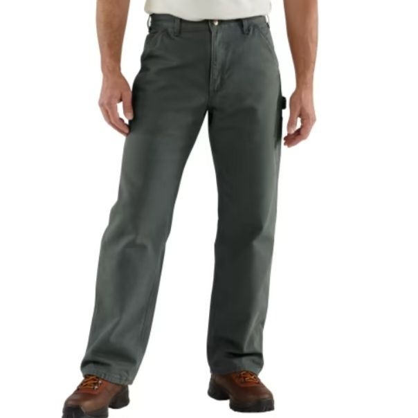 Carhartt Moss Dungaree Fit Canvas Carpenter Pants Size 36x34