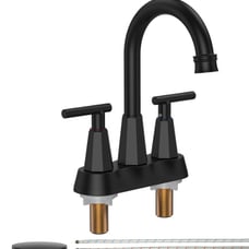 Brushed Nickel Bathroom Faucets, 4 inch Centerset Brushed Nickel Bathroom Sink F