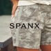 Spanx Women's Stretch Twill 5 Shorts Stonewashed Green Camo Size Large NWT