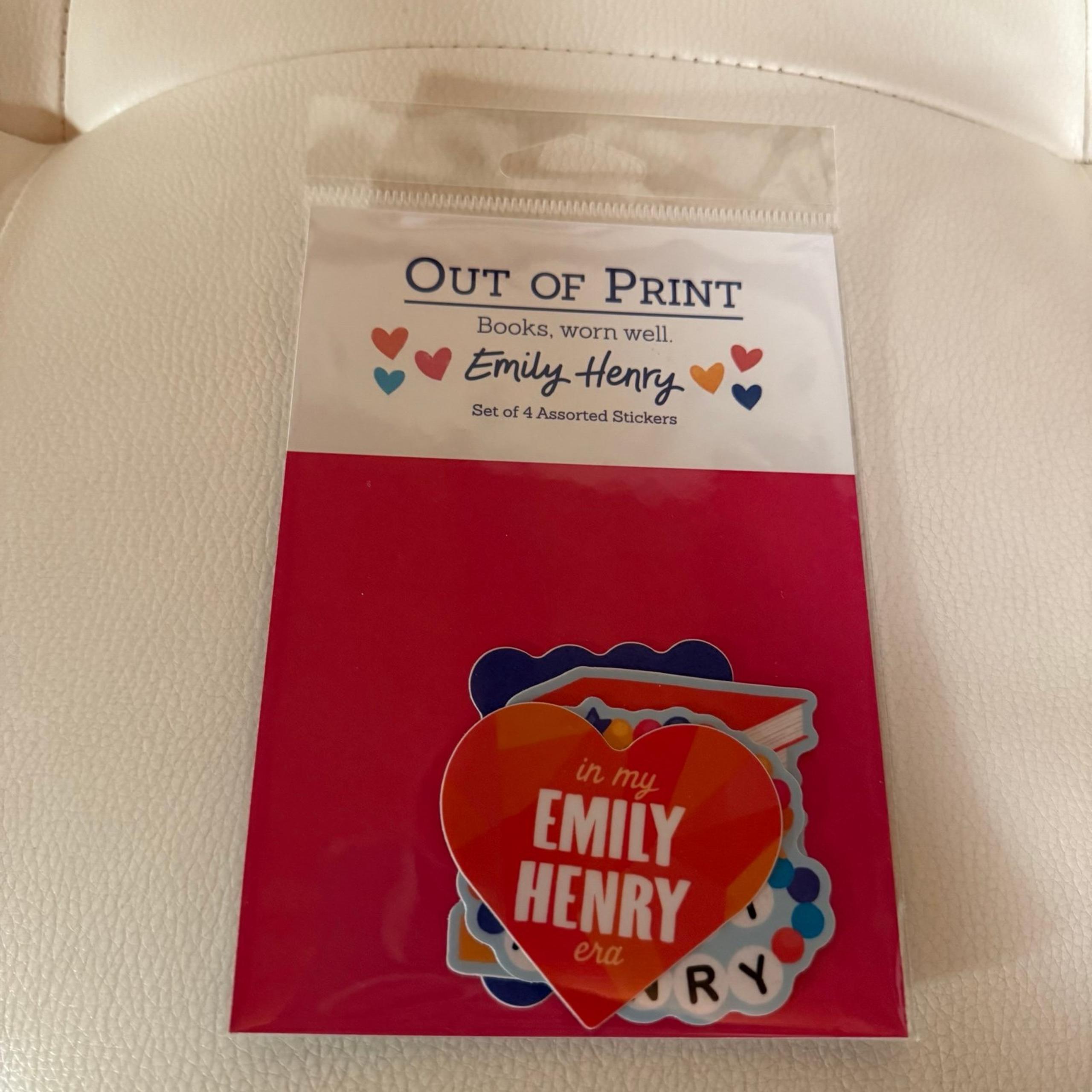 Emily Henry Out of Print Stickers Set of 4