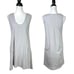 Frank & Eileen Tee Lab Gray Scoop Neck Raw Hem Cotton Mini Sleeveless Tank Dress