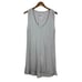 Frank & Eileen Tee Lab Gray Scoop Neck Raw Hem Cotton Mini Sleeveless Tank Dress