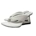 Good American Clear Wedge Sandals White Terry Size 6 GA077T-X