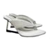 Good American Clear Wedge Sandals White Terry Size 6 GA077T-X