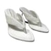 Good American Clear Wedge Sandals White Terry Size 6 GA077T-X