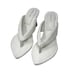 Good American Clear Wedge Sandals White Terry Size 6 GA077T-X