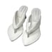 Good American Clear Wedge Sandals White Terry Size 6 GA077T-X