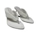 Good American Clear Wedge Sandals White Terry Size 6 GA077T-X