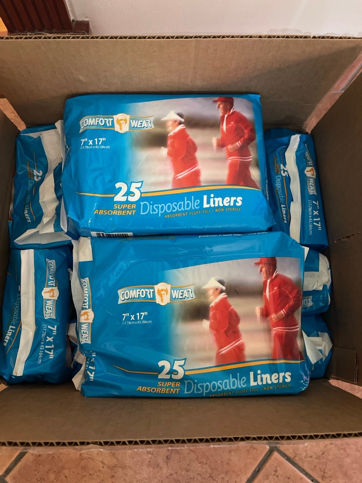 250 total count Comfort wear Disposable liners