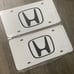 Honda white Brand New Front Vanity Metal Plate Frame Holder (2 Pack)