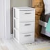 Sterilite 3 Drawer Weave Tower, White