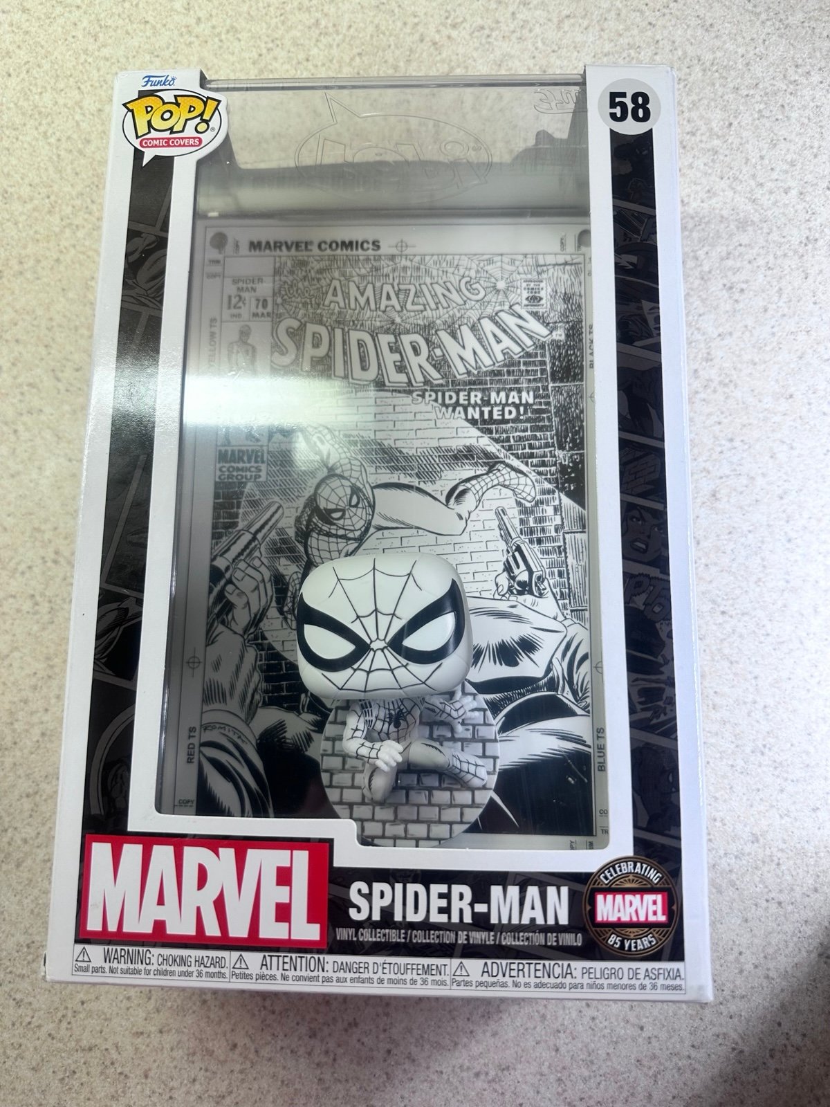 Marvel's 85th Anniversary The Amazing SpiderMan Funko Pop Comic Cover Figure #58