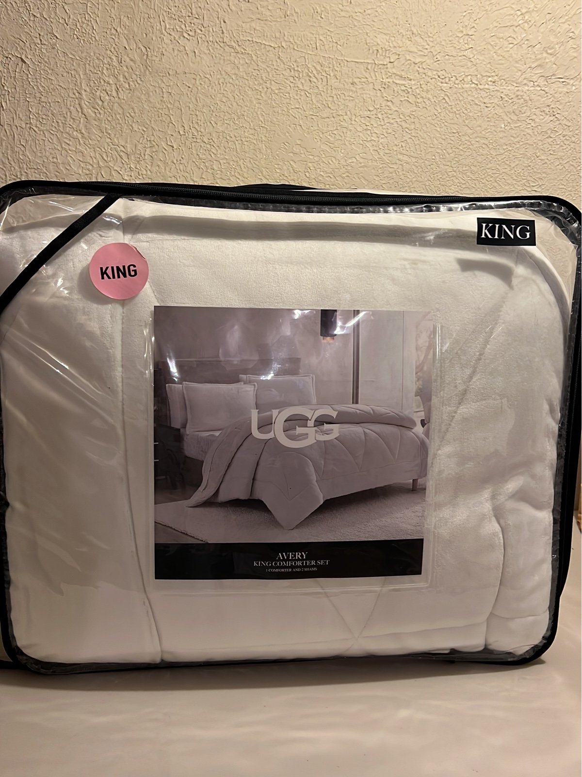 UGG Avery King Comforter Set Color-Snow (White) 106”X92” NEW
