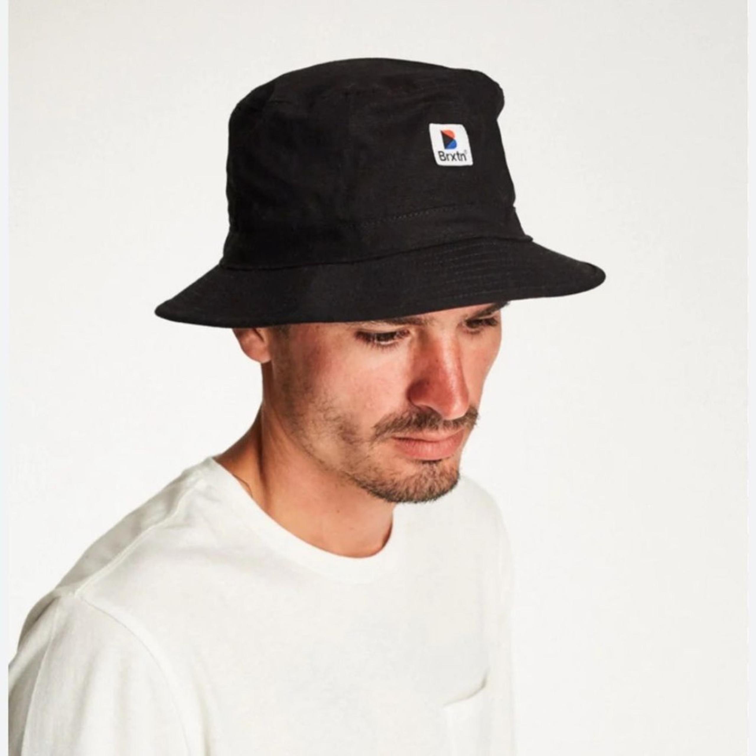 Brixton Black Stowell Bucket Hat for Pool Beach 90’s Y2K Polaroid Aesthetic Sz S