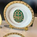 Beautiful set of Fabergé style egg plates