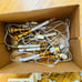Holiday Christmas Set of 17 single bulb Window Candle Lights Cord Electric plug
