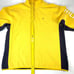 TOMMY HILFIGER Sweatshirt Size XL Yellow Blue Spell Out Sleeve 1/4 Zip Logo