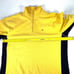 TOMMY HILFIGER Sweatshirt Size XL Yellow Blue Spell Out Sleeve 1/4 Zip Logo