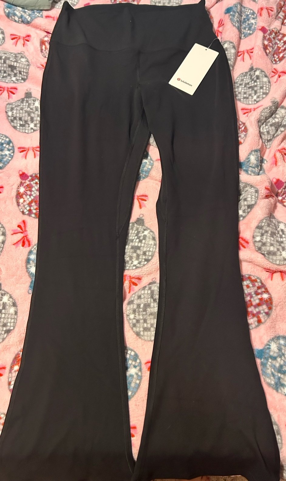 Black Lululemon flare pants size 12