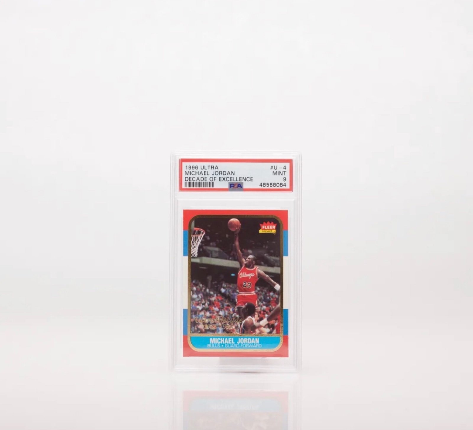 MICHAEL JORDAN 1996 FLEER ULTRA ‘DECADE OF EXCELLENCE” INSERT PSA 9