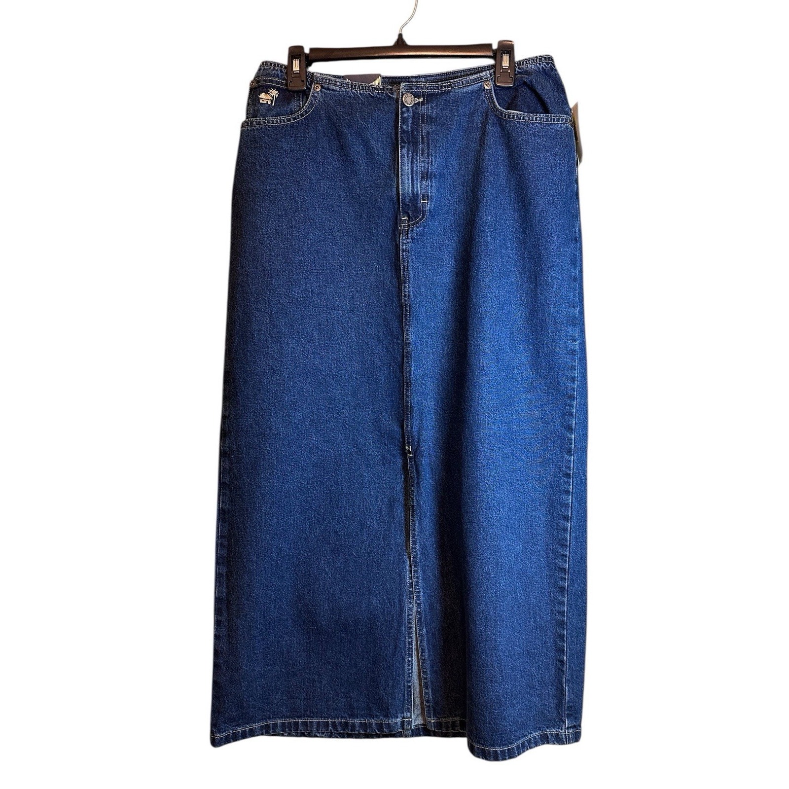 Caribbean Joe CJ Blues Jean Company Stonewash Denim Long Skirt NWT Sz 12