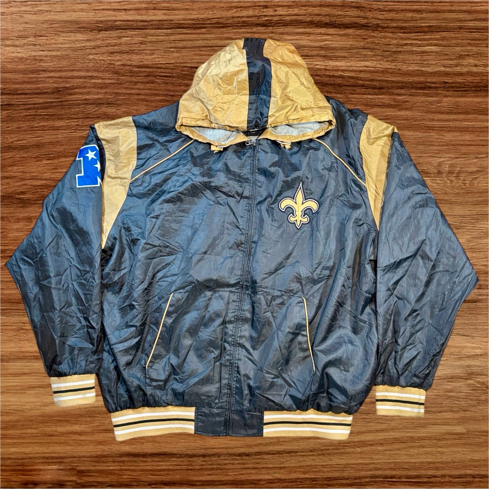 Vintage New Orleans Saints Full Zip Jacket NFL Adult Size XXL
