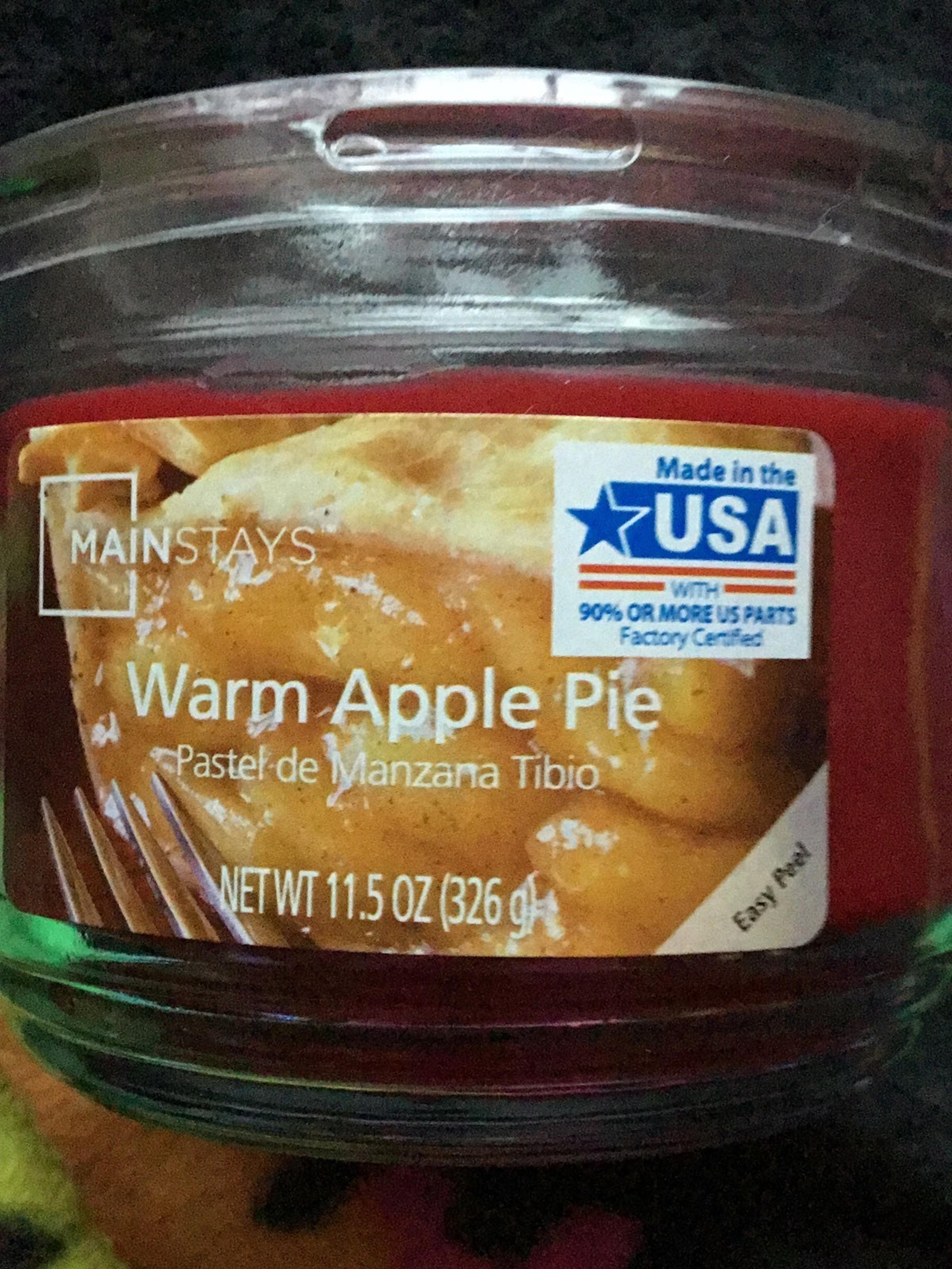 Mainstays Warm Apple Pie candle