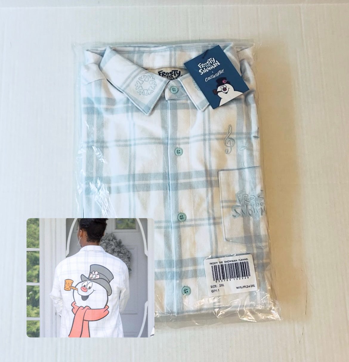 Cakeworthy Frosty the Snowman Flannel Unisex Size XXL