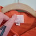 Planet by Lauren G Orange Linen One Size Short Sleeve Flowy Button Up Shirt