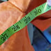 Planet by Lauren G Orange Linen One Size Short Sleeve Flowy Button Up Shirt