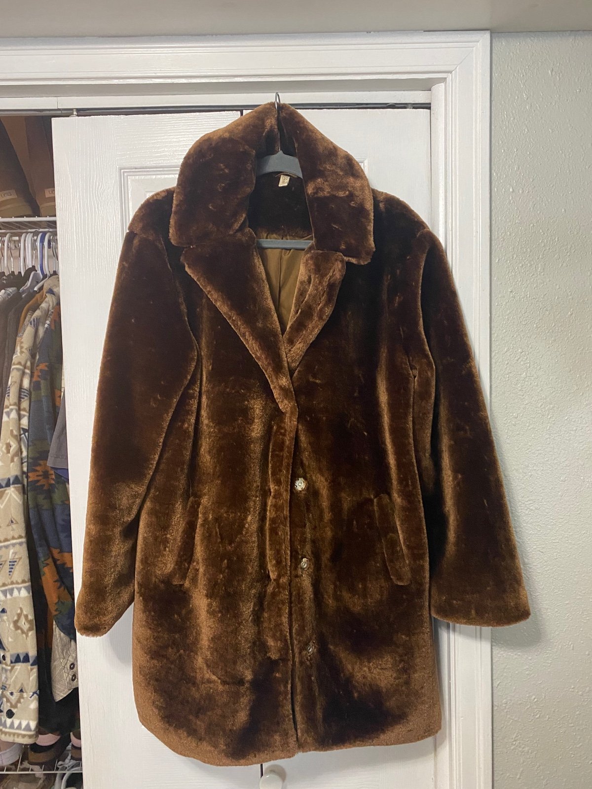 Elan brown fur coat