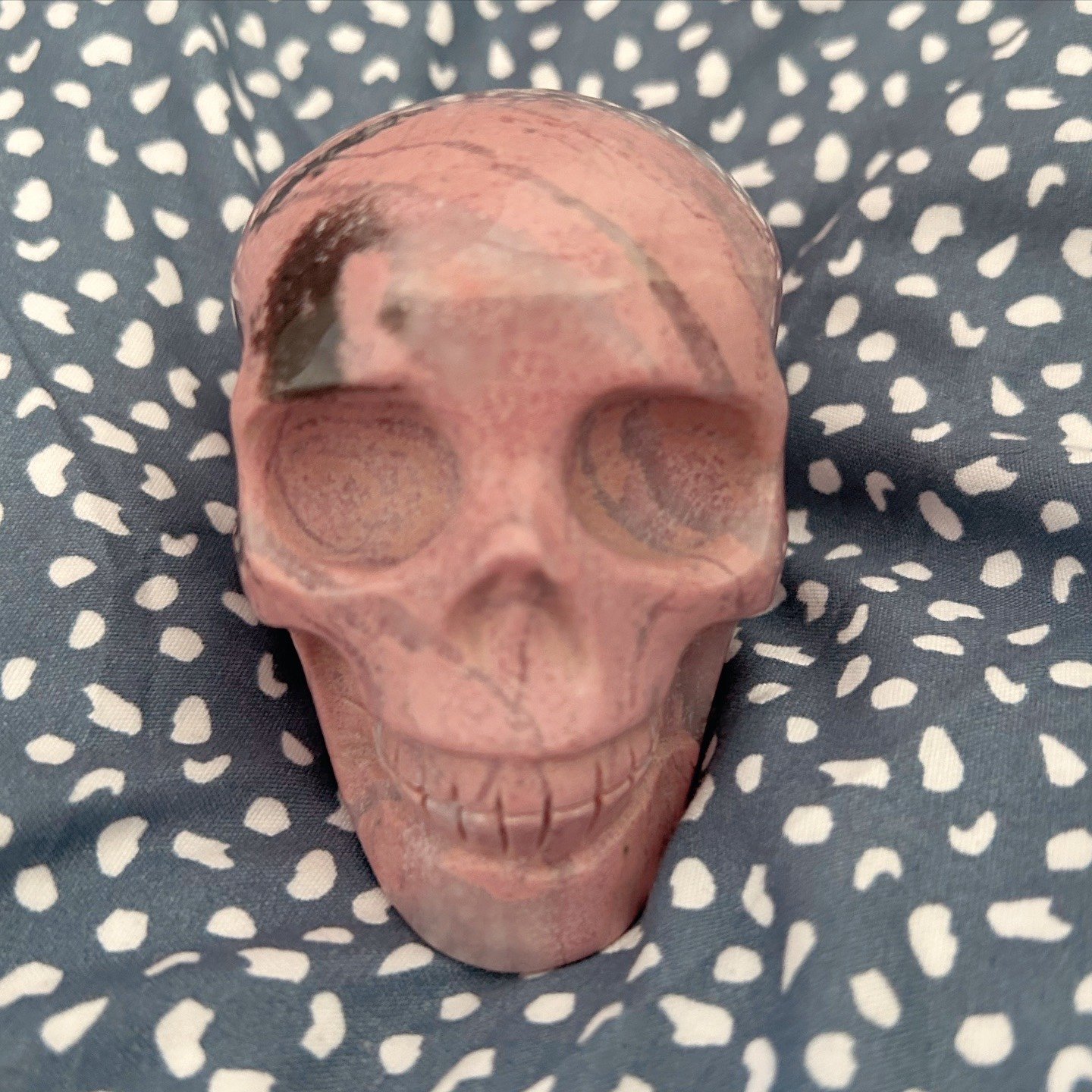 Large Rhodonite Skull