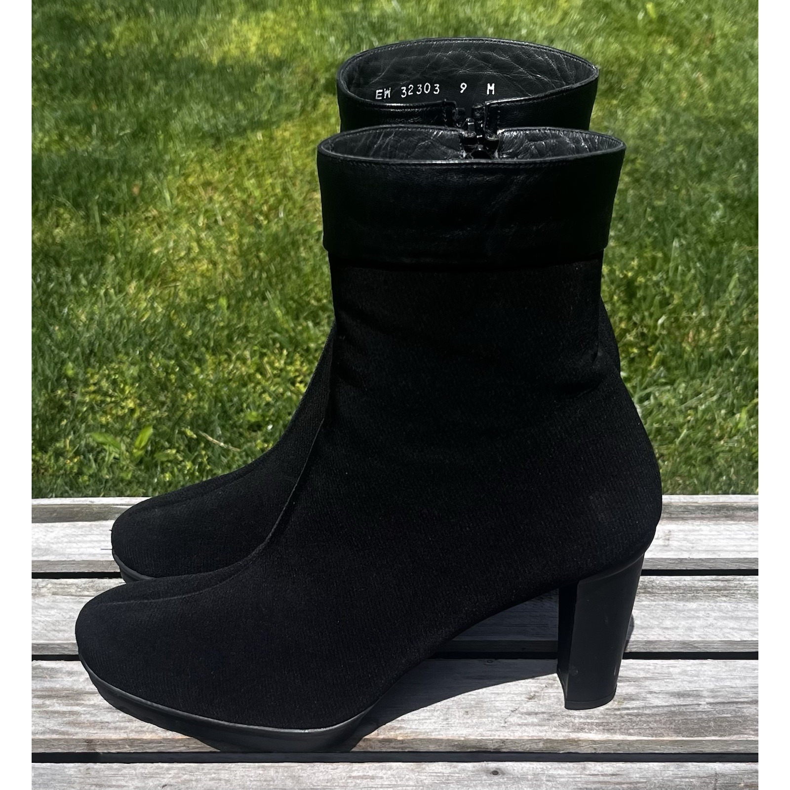 Stuart Weitzman Women's Size 9 Gore-Tex Waterproof Black Ankle Boots