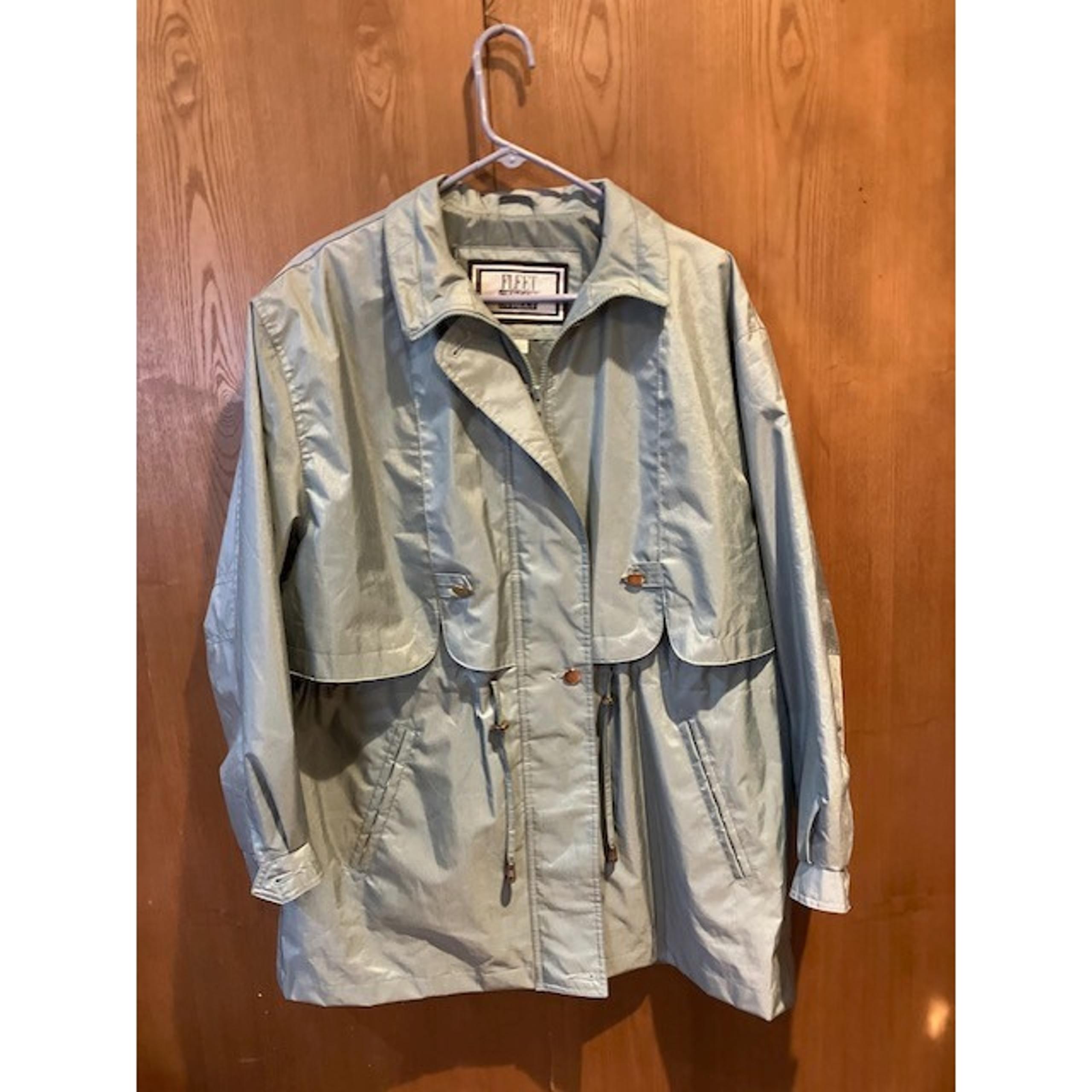 Fleet Street Lightweight Rain Coat Jacket Windbreaker Mint Green L