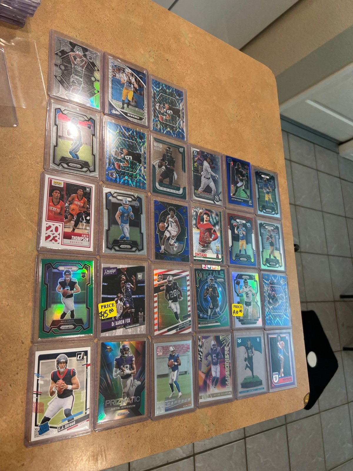 Sports Card Lot NBA NFL PRIZM RC 27 CARDS TOTAL