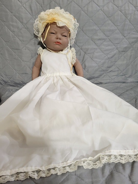 Anatomically correct african american baby boy porcelain doll