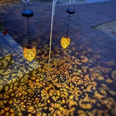 Hanging Solar Lights, Tomshine Solar Lantern LED Moroccan Garden Lights Metal La