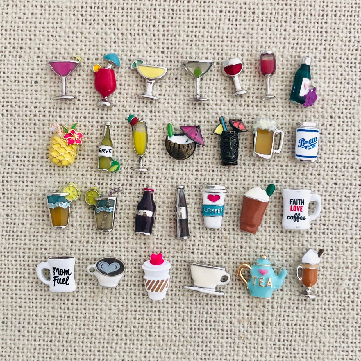 Origami Owl drink charms