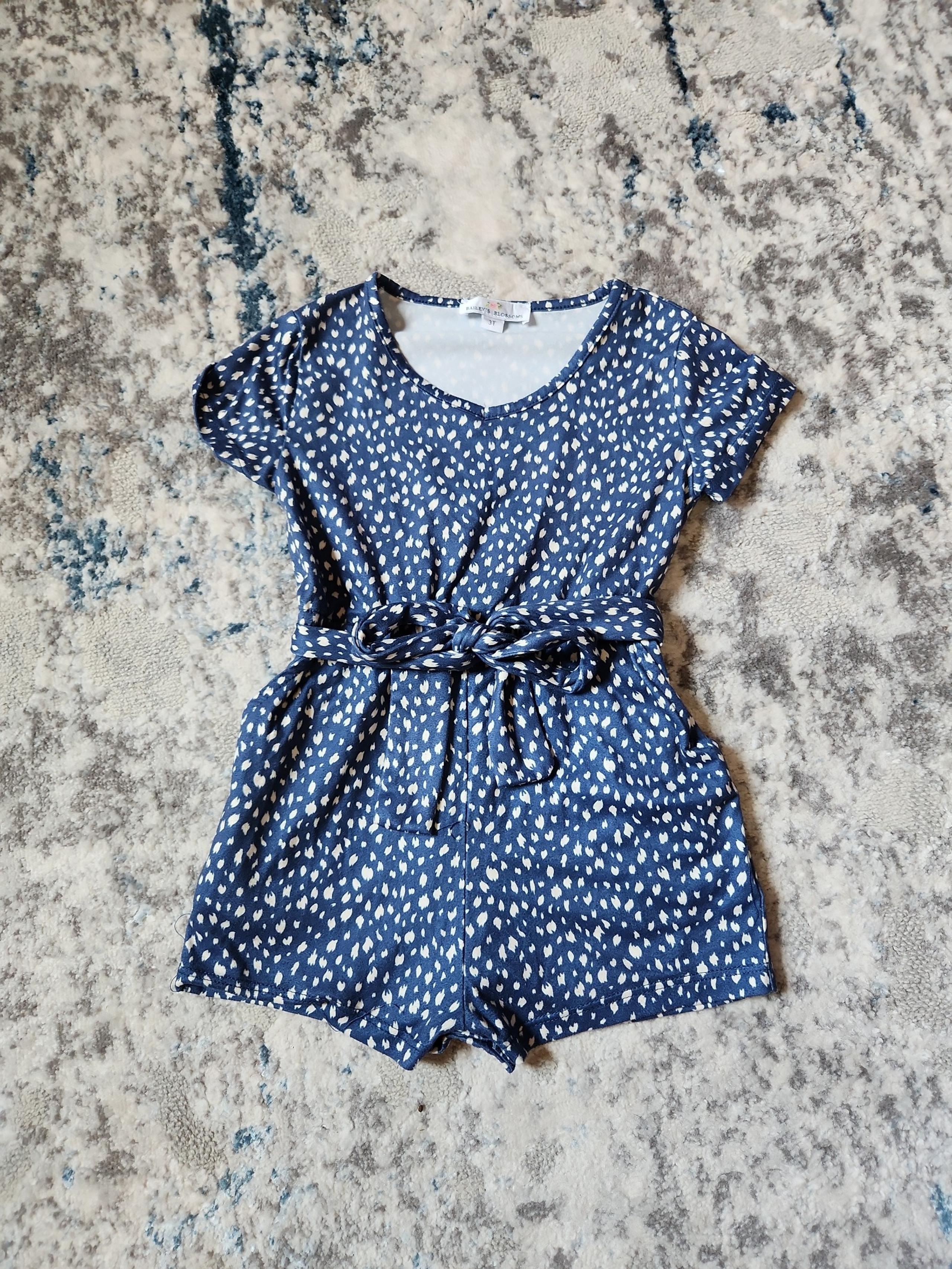 Bailey's Blossoms Toddler Belted Romper