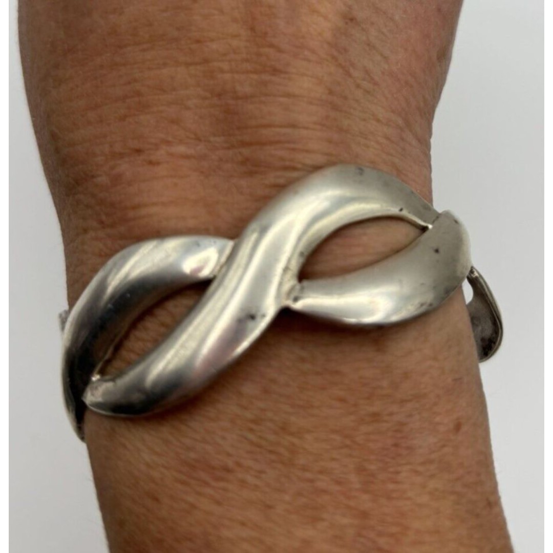 Vintage Taxco Rodrico TH-57 Mexico 925 Sterling Silver Cuff Bracelet Braided