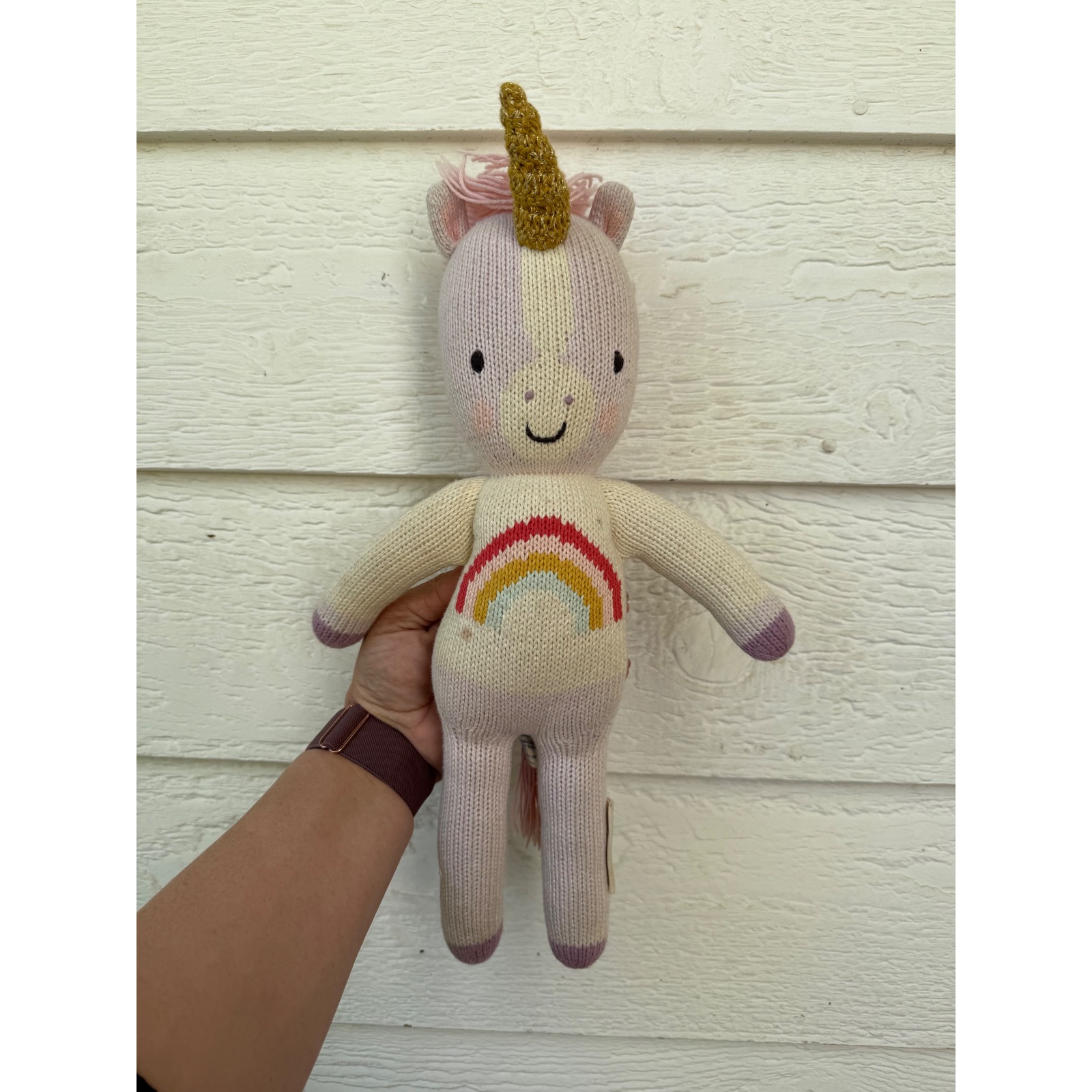 Cuddle and Kind Zoe Unicorn 14 Plush Rainbow Horse Purple Pink Stuffed Animal