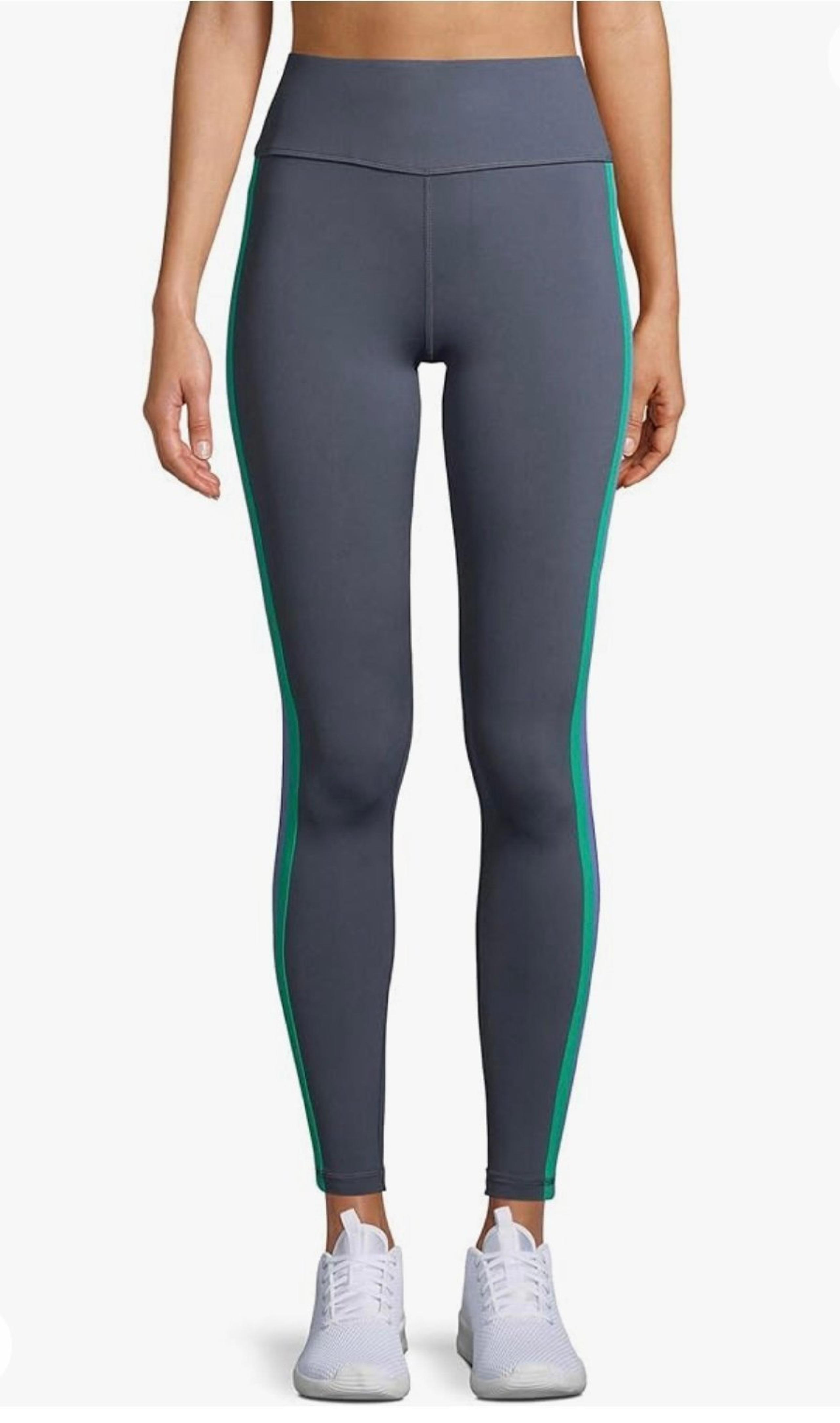 Avia Athletic Leggings Women’s Size Grey Spandex Yoga striped size XXL (20)