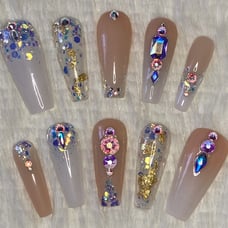 Nude Sparkle Press On Nails...